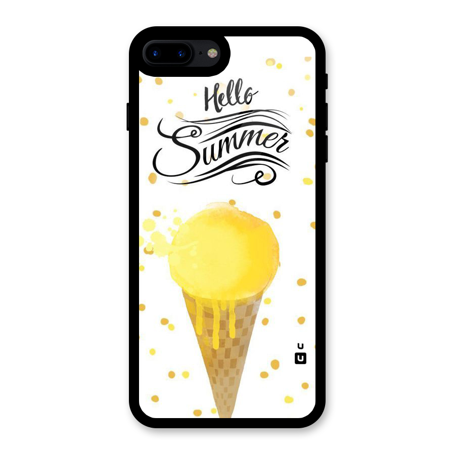 Ice Cream Summer Glass Back Case for iPhone 7 Plus