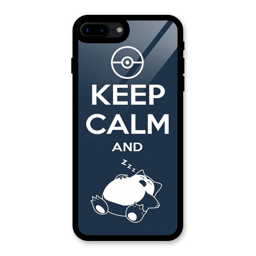 Keep Calm and Sleep Glass Back Case for iPhone 7 Plus