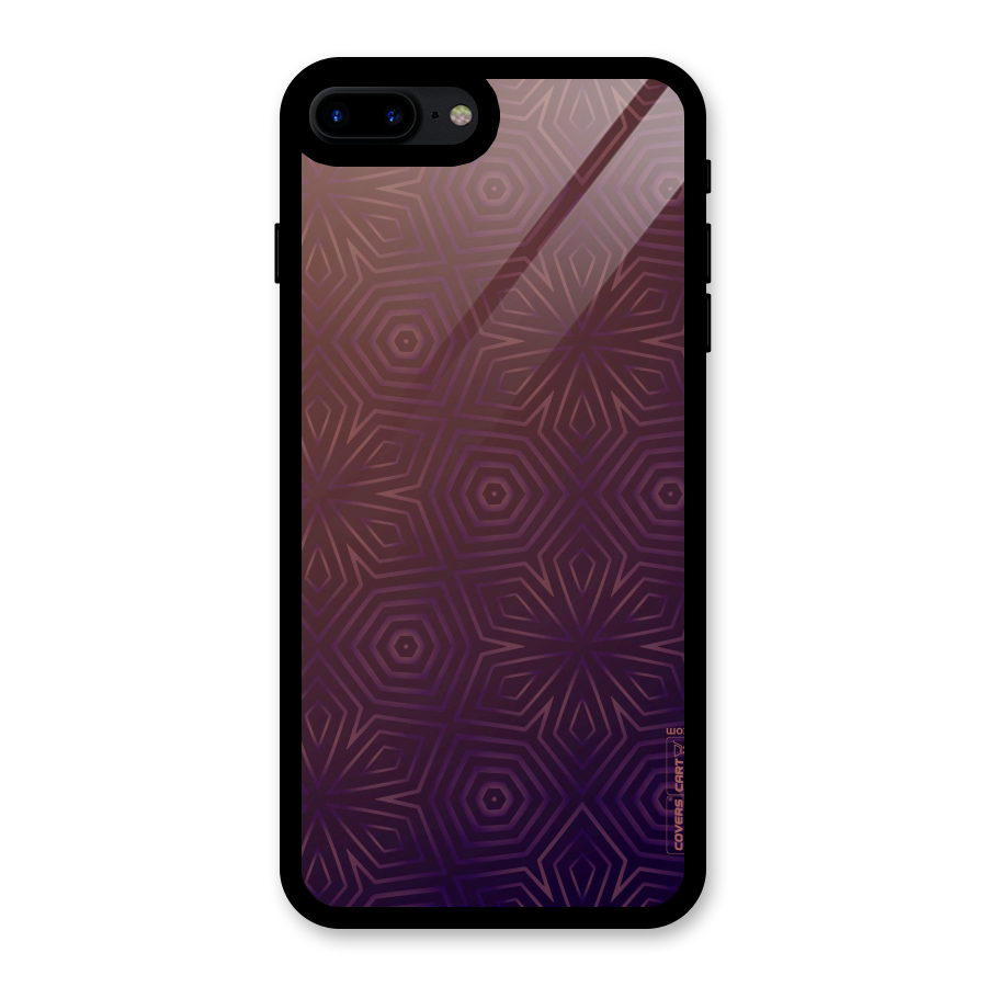 Lavish Purple Pattern Glass Back Case for iPhone 7 Plus