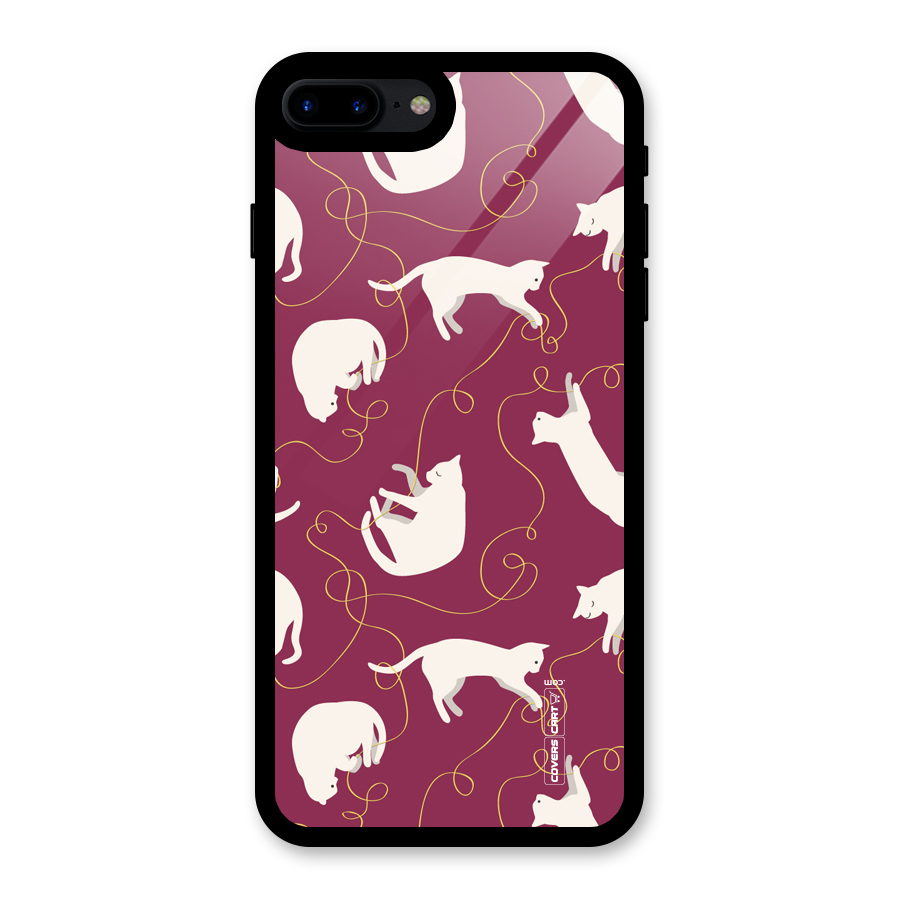 Lazy Kitty Glass Back Case for iPhone 7 Plus