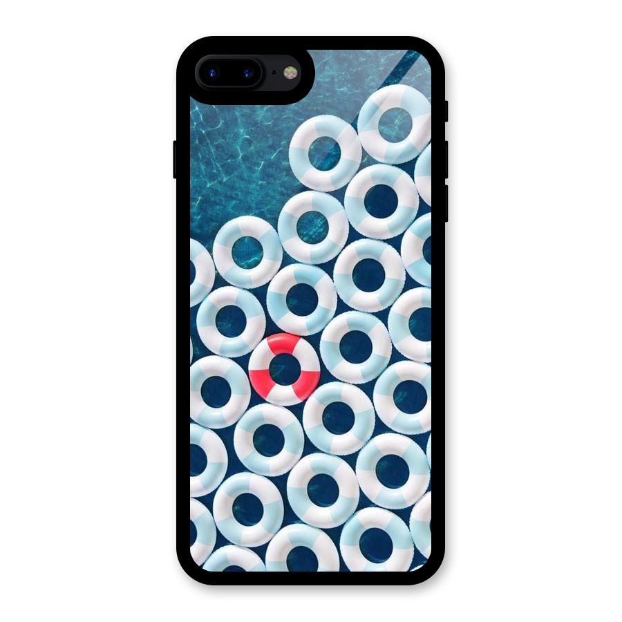 Light Blue Allure Glass Back Case for iPhone 7 Plus