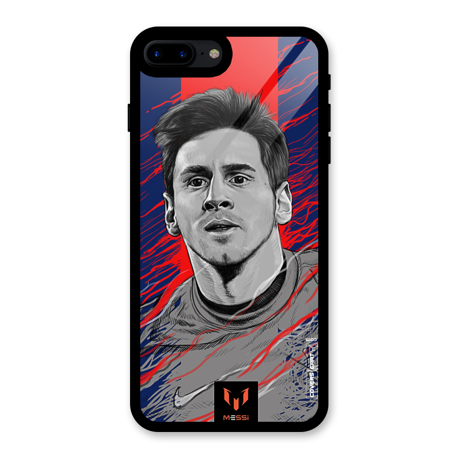 Messi For FCB Glass Back Case for iPhone 7 Plus