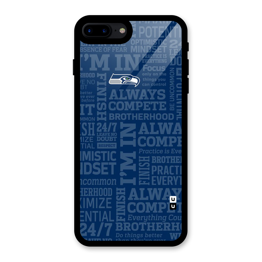Optimistic Blue Glass Back Case for iPhone 7 Plus