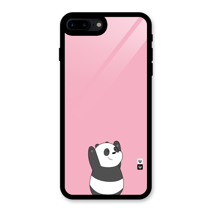 Panda Handsup Glass Back Case for iPhone 7 Plus