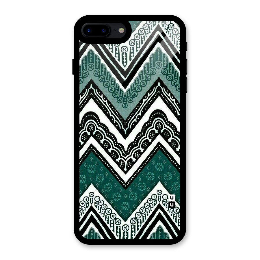 Patterned Chevron Glass Back Case for iPhone 7 Plus