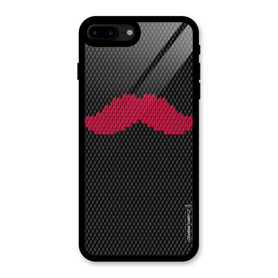 Pink Moustache Glass Back Case for iPhone 7 Plus