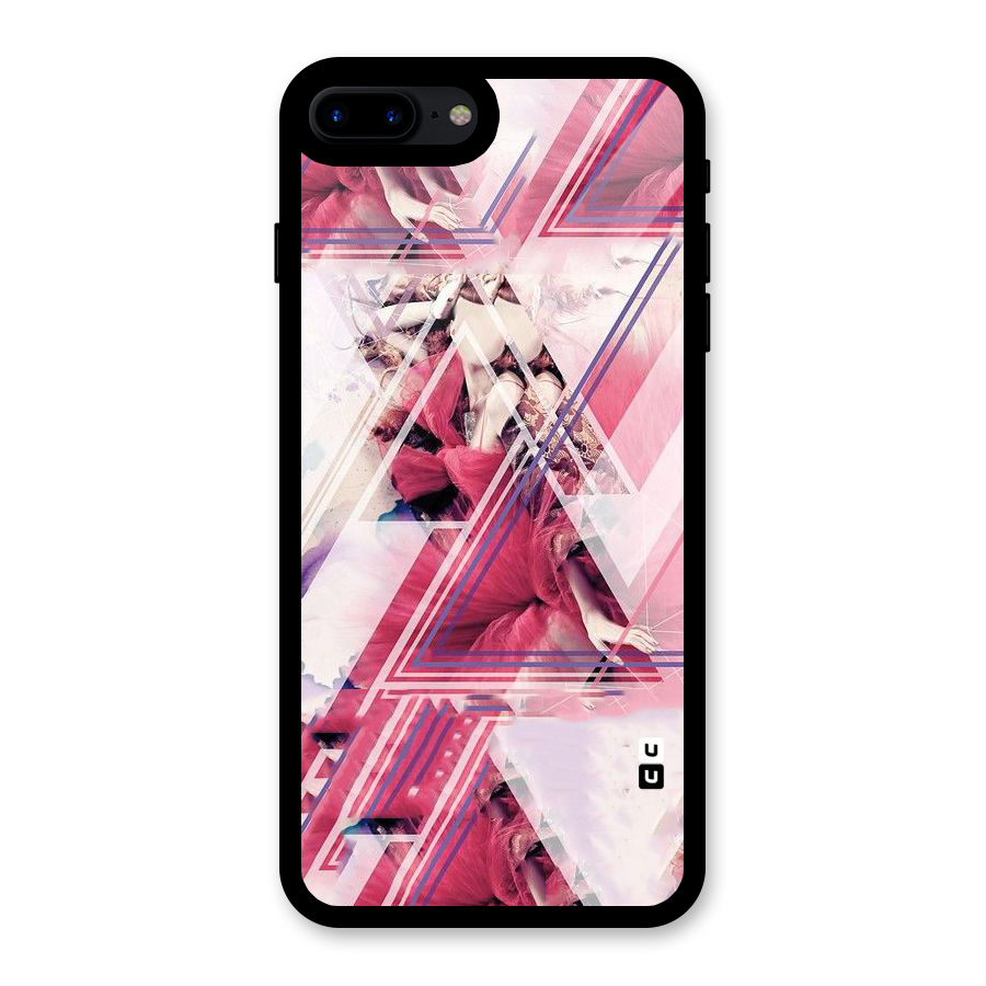 Pink Rose Abstract Glass Back Case for iPhone 7 Plus