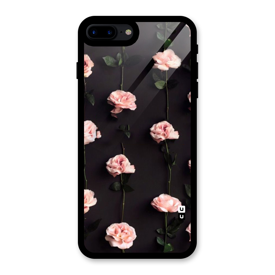 Pink Roses Glass Back Case for iPhone 7 Plus