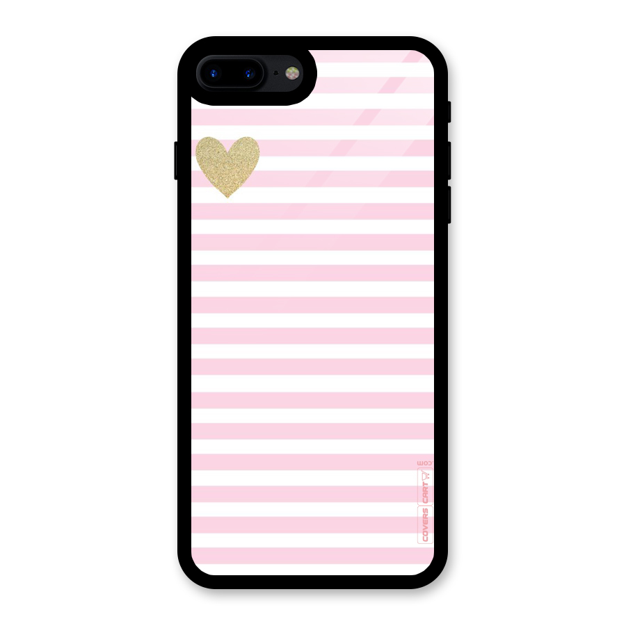 Pink Stripes Glass Back Case for iPhone 7 Plus