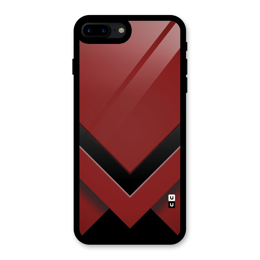 Red Black Fold Glass Back Case for iPhone 7 Plus