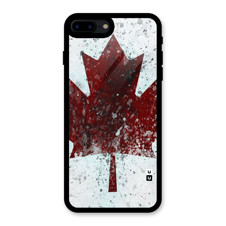 Red Maple Snow Glass Back Case for iPhone 7 Plus