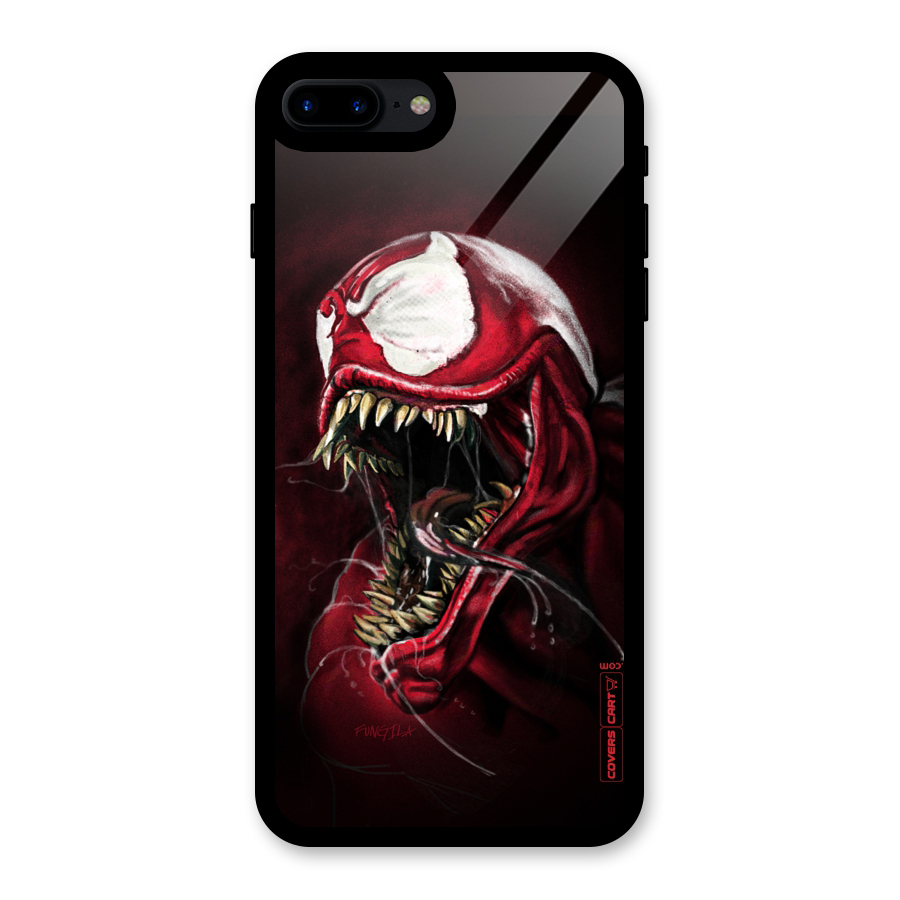 Red Venom Artwork Glass Back Case for iPhone 7 Plus