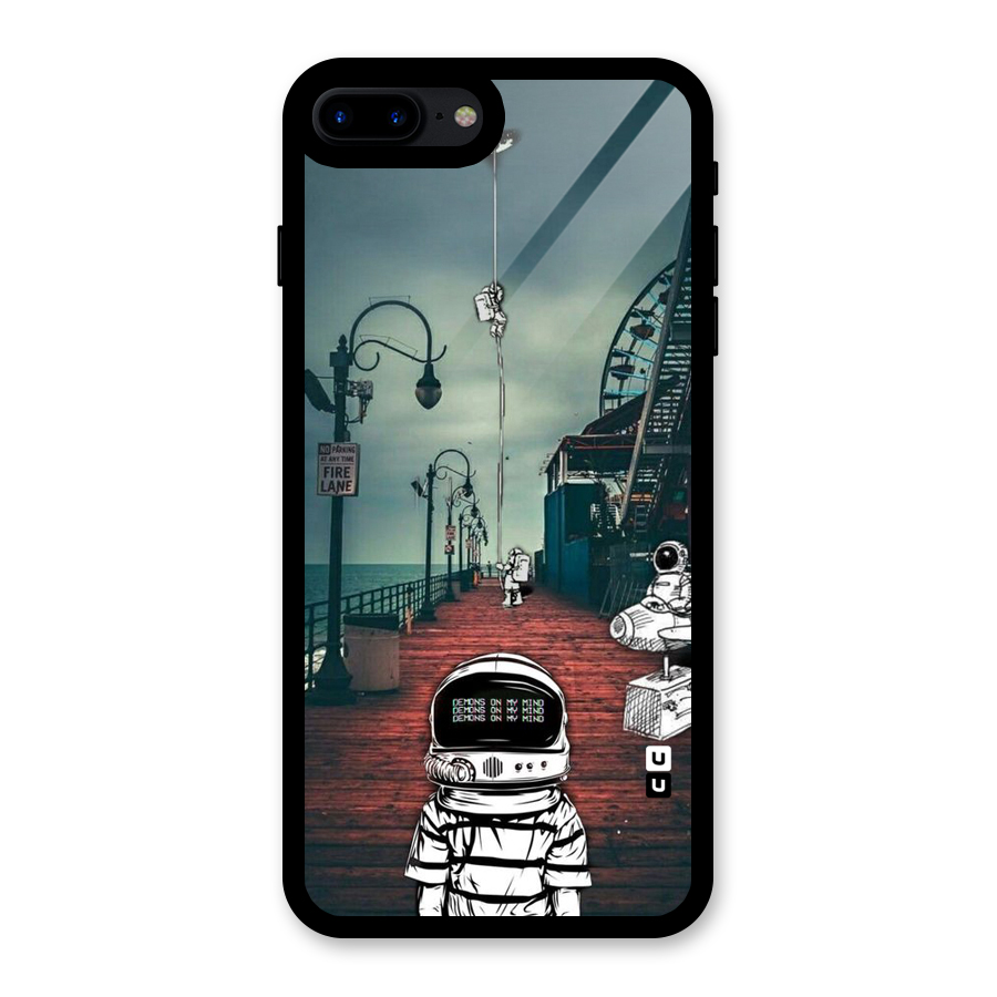 Robotic Design Glass Back Case for iPhone 7 Plus