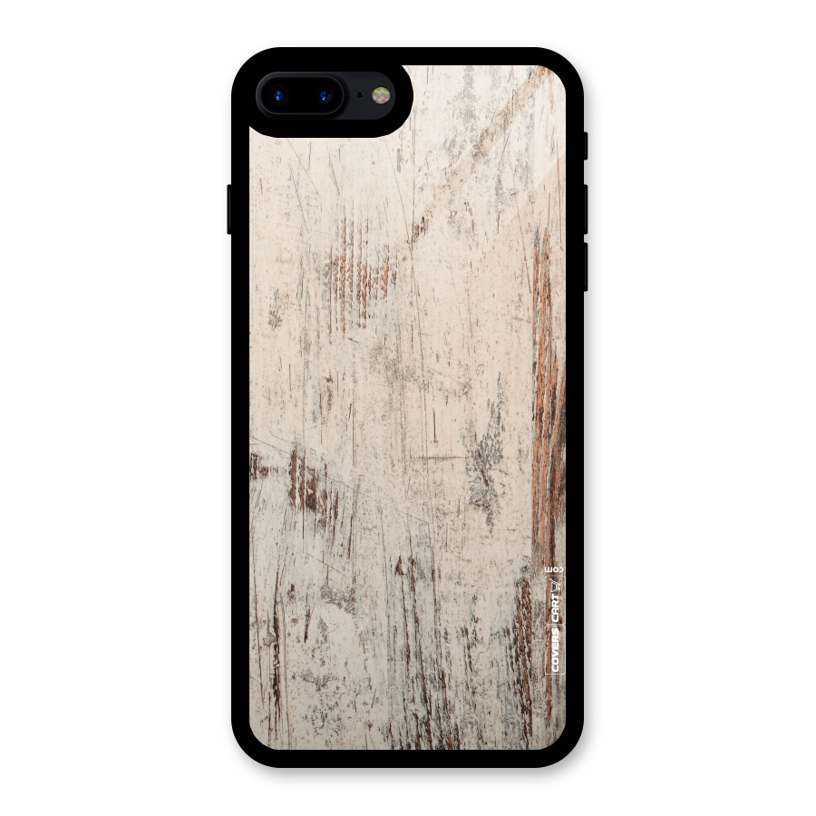 Rugged Wooden Texture Glass Back Case for iPhone 7 Plus