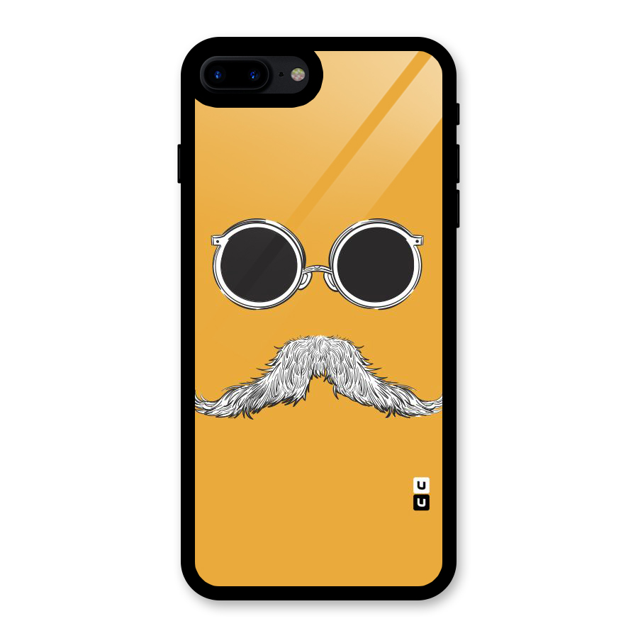 Sassy Mustache Glass Back Case for iPhone 7 Plus