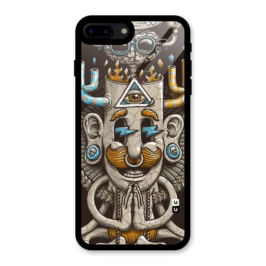 Sculpture Design Glass Back Case for iPhone 7 Plus