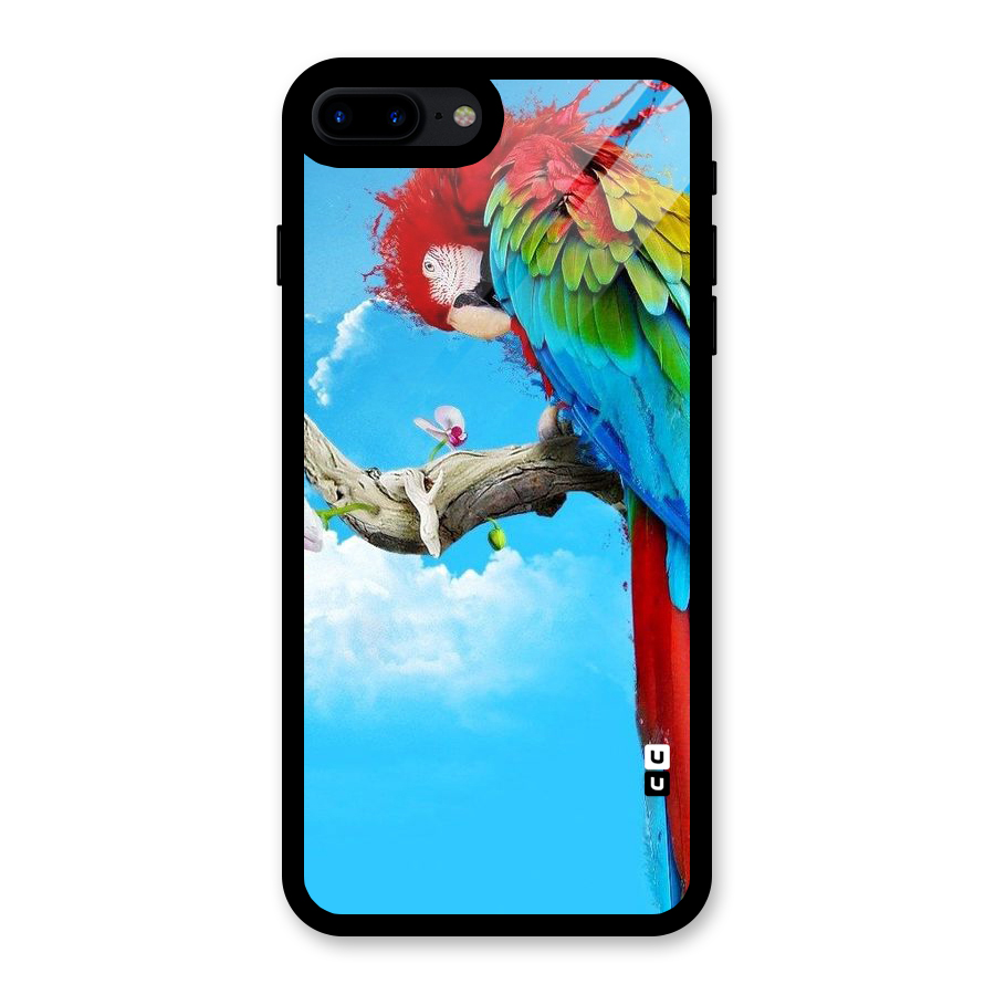 Sky Parrot Glass Back Case for iPhone 7 Plus