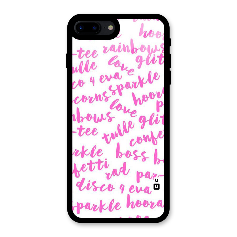 Sparkle Love Glass Back Case for iPhone 7 Plus