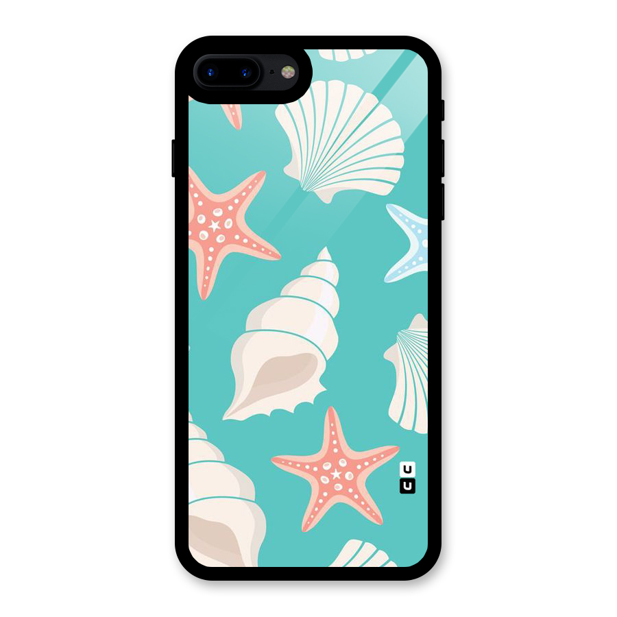 Starfish Sea Shell Glass Back Case for iPhone 7 Plus