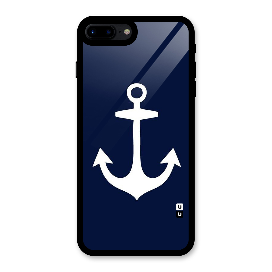 Stylish Anchor Design Glass Back Case for iPhone 7 Plus