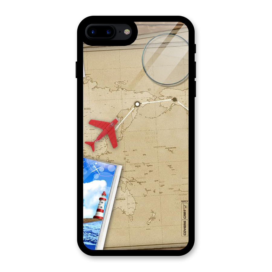 Summer Travel Glass Back Case for iPhone 7 Plus