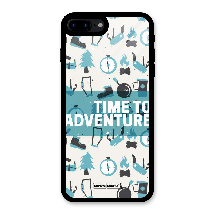 Time To Adventure Blazing Blue Glass Back Case for iPhone 7 Plus