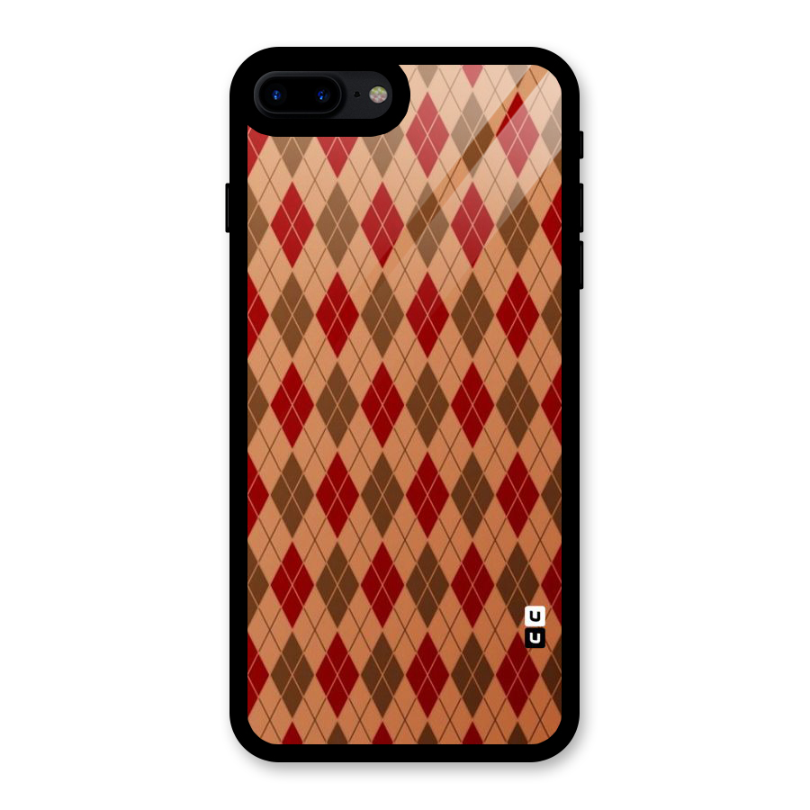 Tiny Checks Diamond Glass Back Case for iPhone 7 Plus