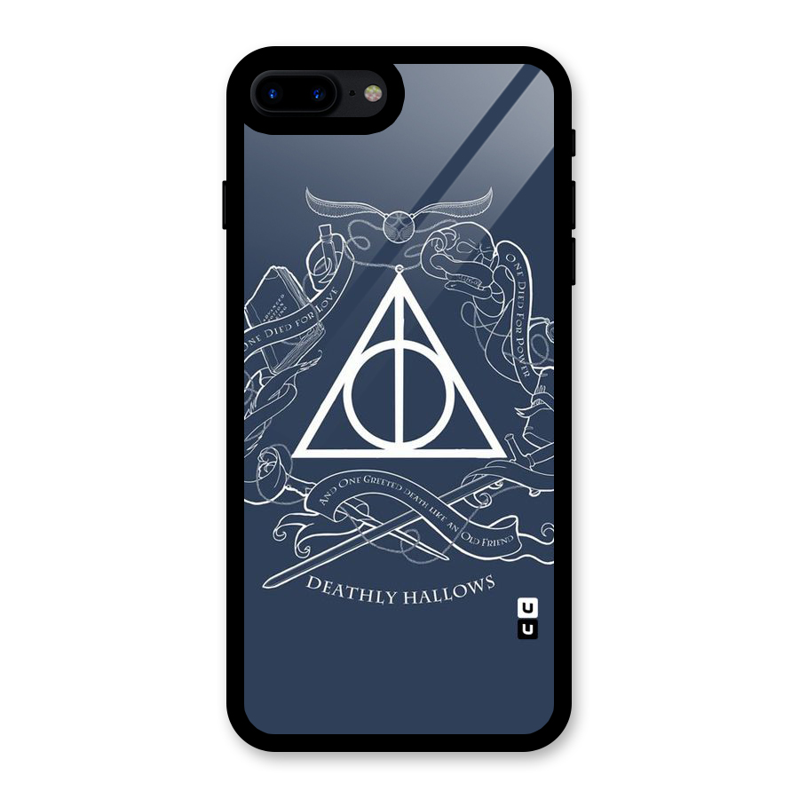 Triangle Blue Glass Back Case for iPhone 7 Plus