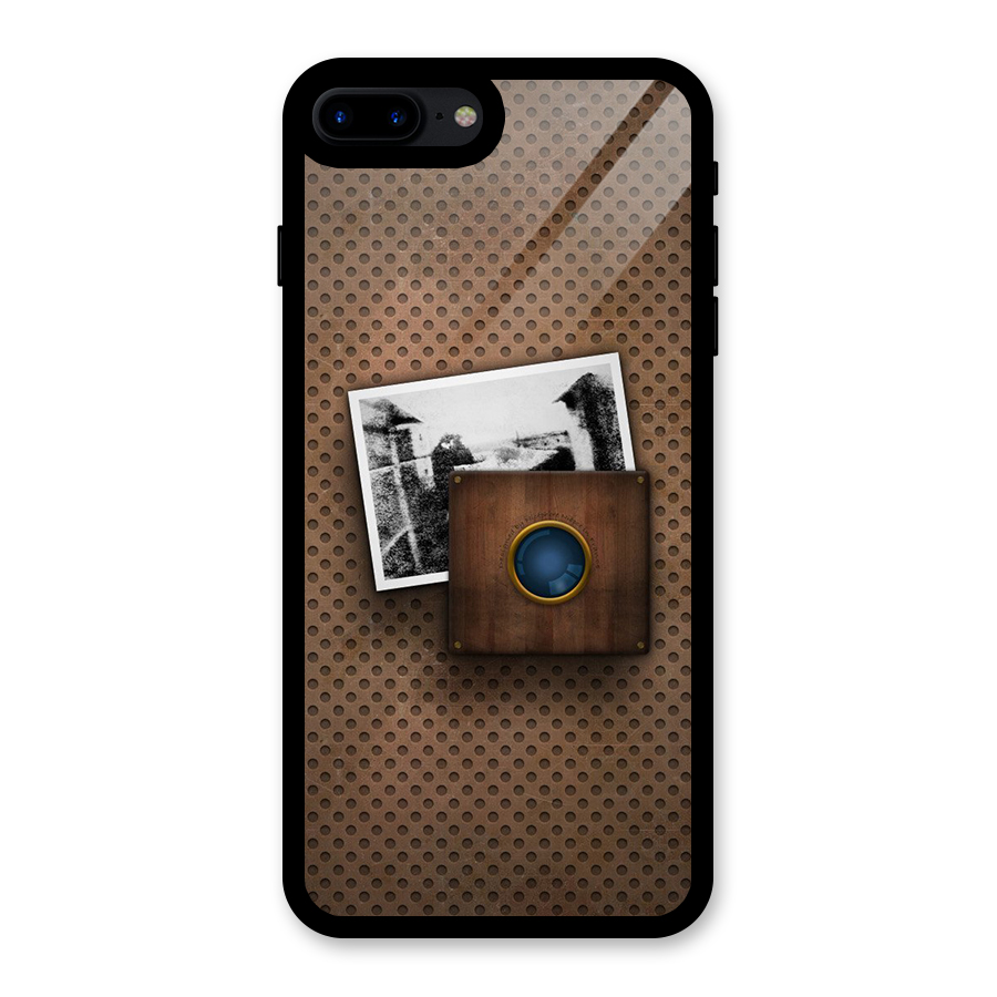 Vintage Wood Camera Glass Back Case for iPhone 7 Plus