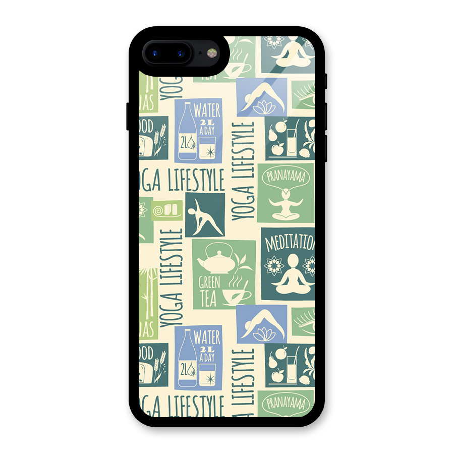 Vintage Yoga Lifestyle Glass Back Case for iPhone 7 Plus