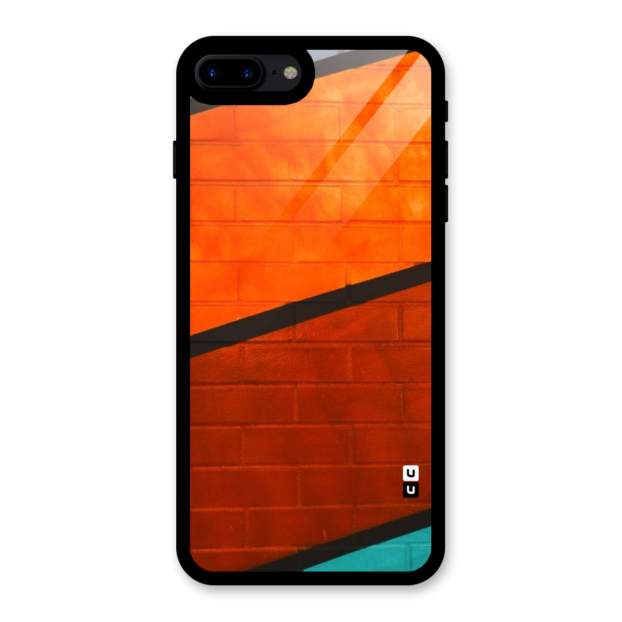Wall Diagonal Stripes Glass Back Case for iPhone 7 Plus