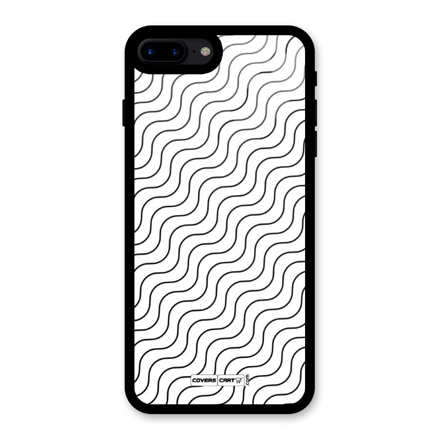 Wavy Pattern Glass Back Case for iPhone 7 Plus