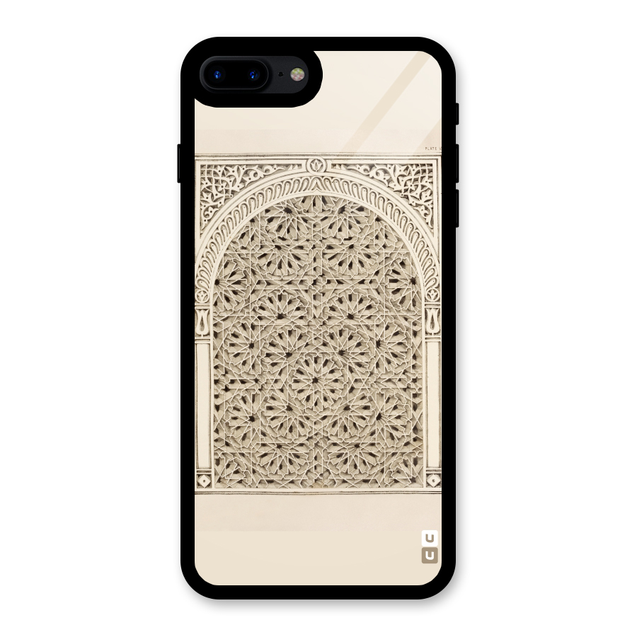 Window Ornaments Glass Back Case for iPhone 7 Plus