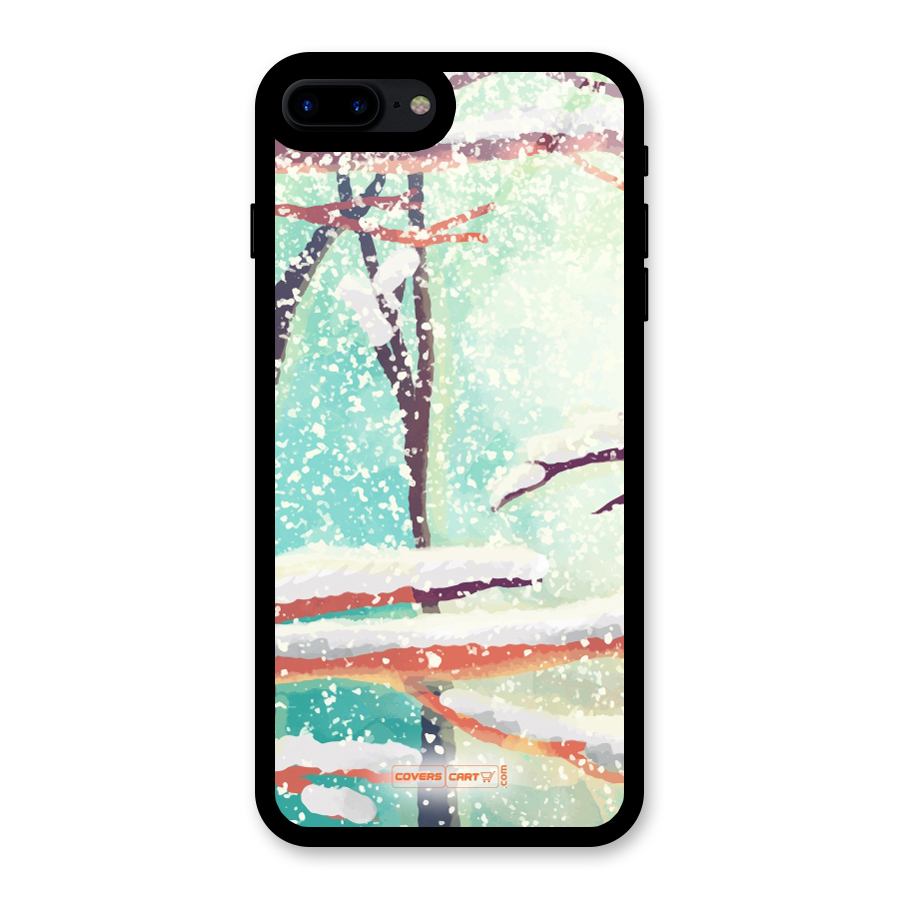 Winter Season Glass Back Case for iPhone 7 Plus