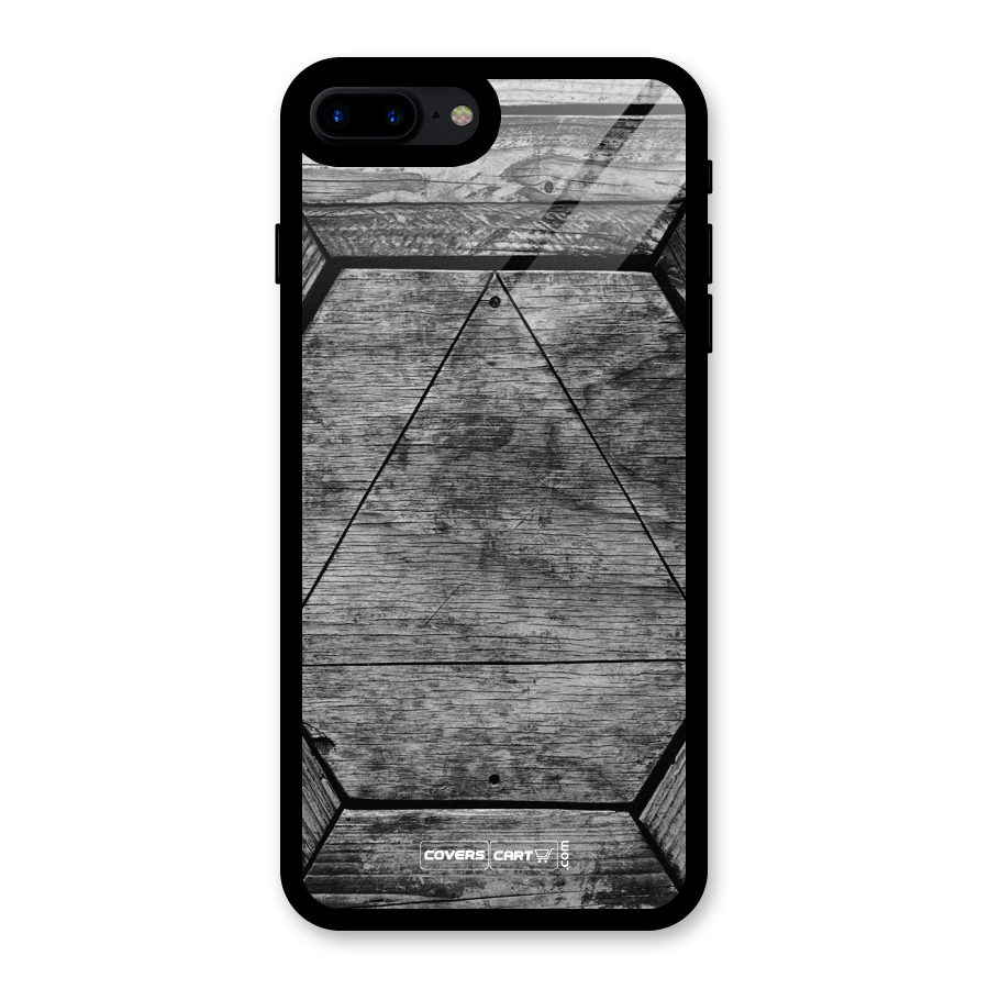 Wooden Hexagon Glass Back Case for iPhone 7 Plus