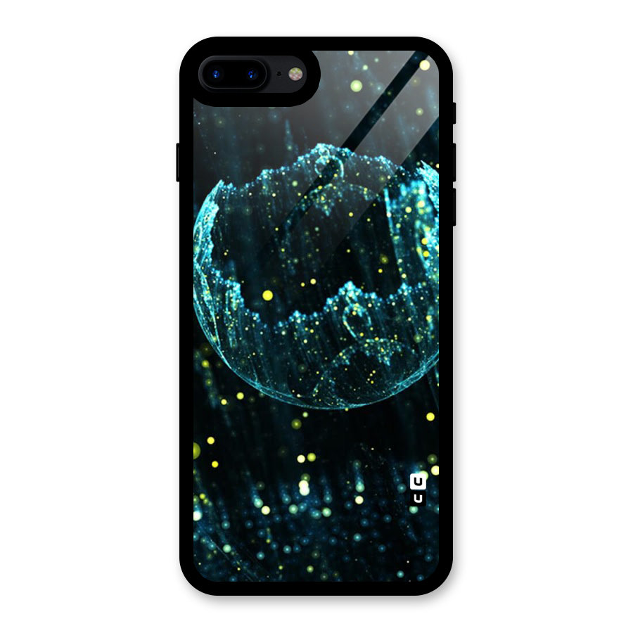 Yellow Rain Glass Back Case for iPhone 7 Plus