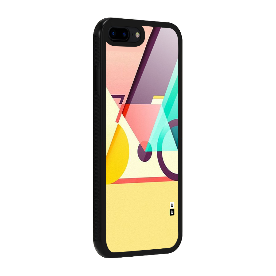 Abstract Cycle Glass Back Case for iPhone 7 Plus
