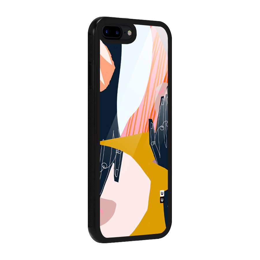 Abstract Hands Glass Back Case for iPhone 7 Plus