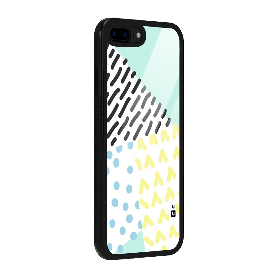 Abstract Pastel Glass Back Case for iPhone 7 Plus