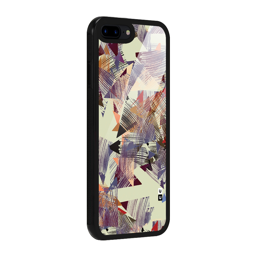 Abstract Sketch Glass Back Case for iPhone 7 Plus