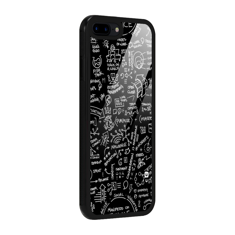 Anatomy Pattern Glass Back Case for iPhone 7 Plus