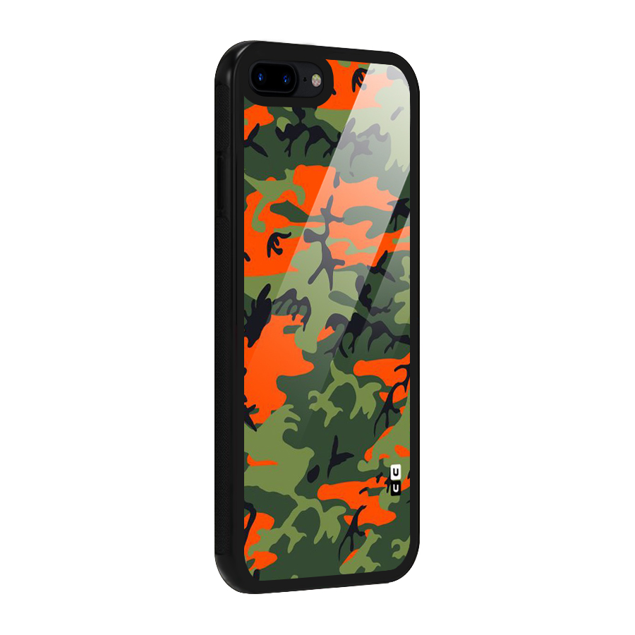 Army Pattern Glass Back Case for iPhone 7 Plus