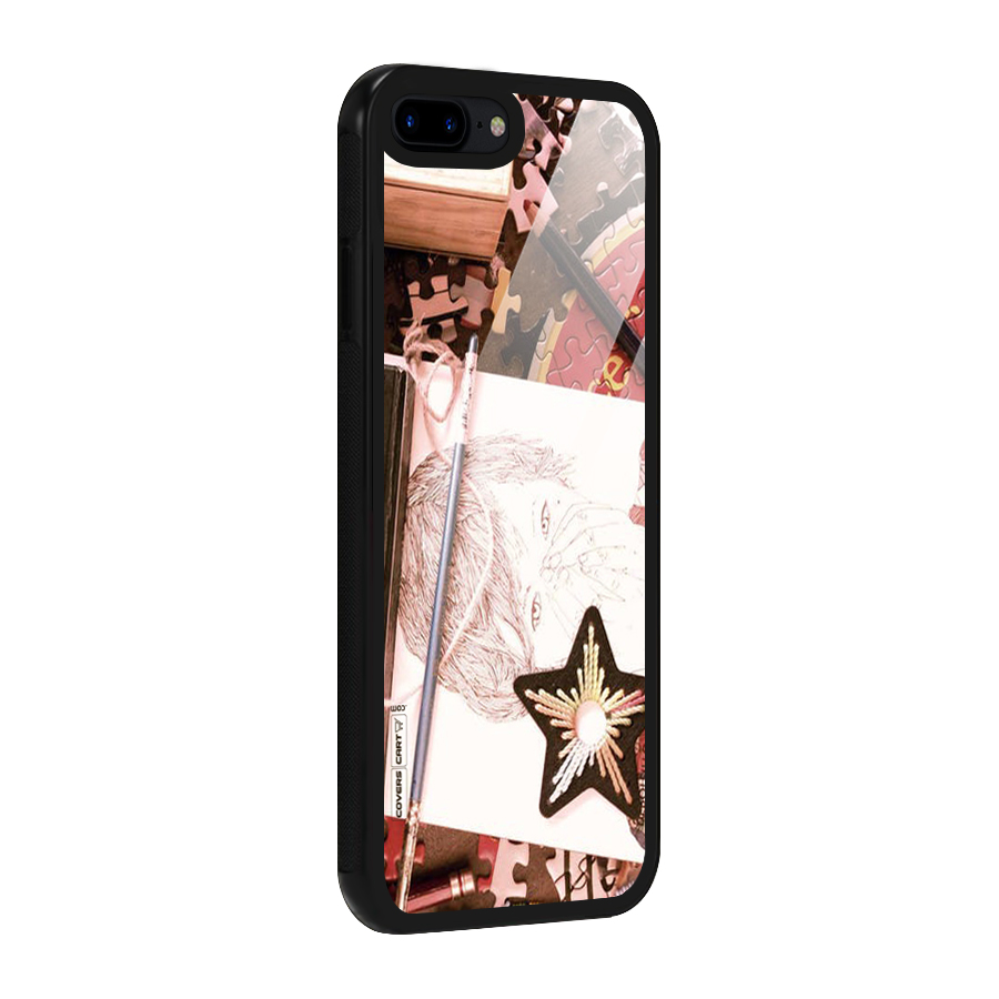 Artistic Messy Glass Back Case for iPhone 7 Plus