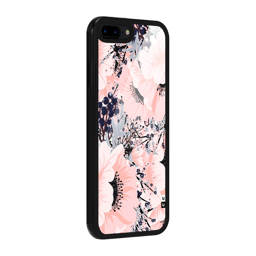 Beautiful Flowers Glass Back Case for iPhone 7 Plus