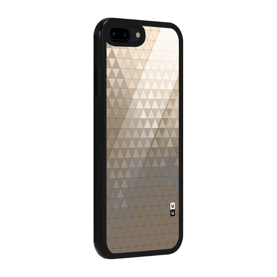 Beautiful Golden Pattern Glass Back Case for iPhone 7 Plus
