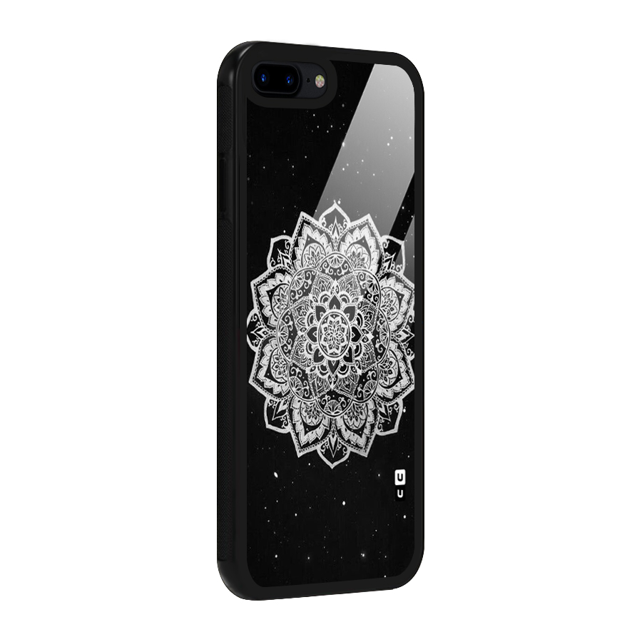 Beautiful Mandala Design Glass Back Case for iPhone 7 Plus