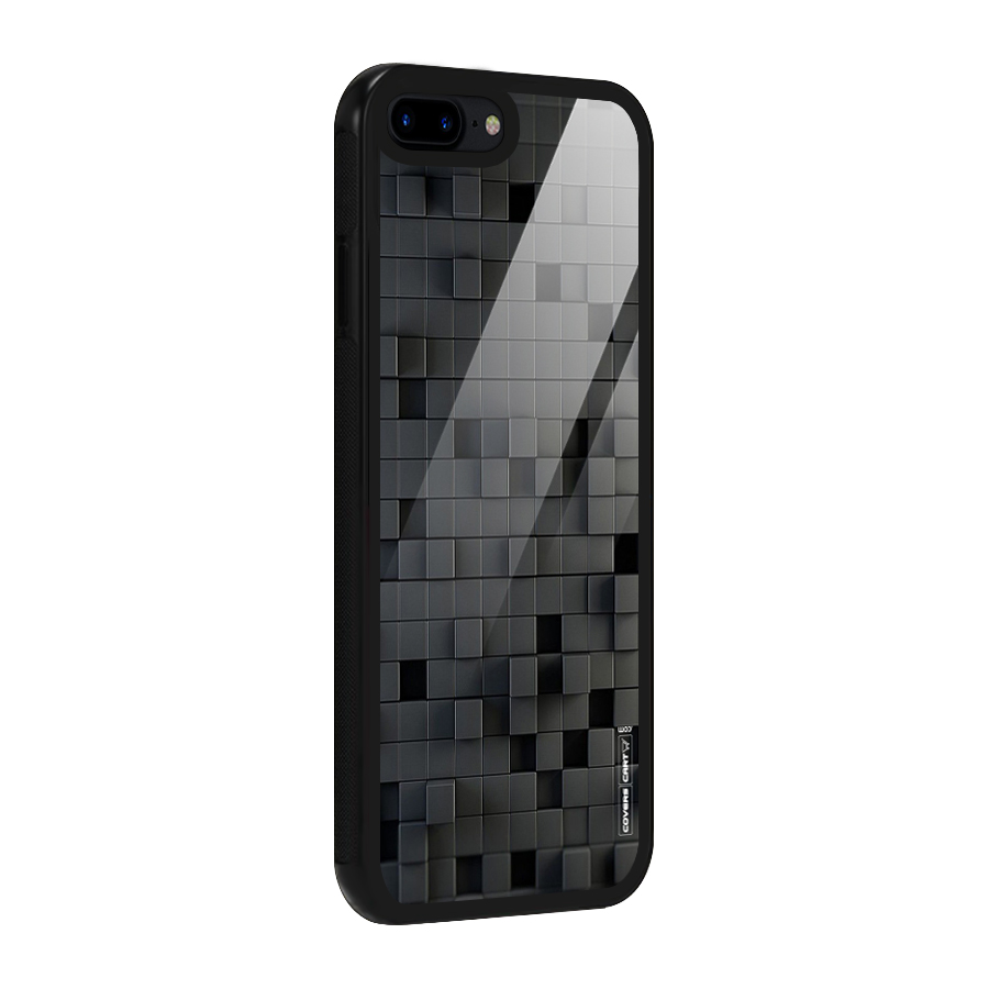 Black Bricks Glass Back Case for iPhone 7 Plus