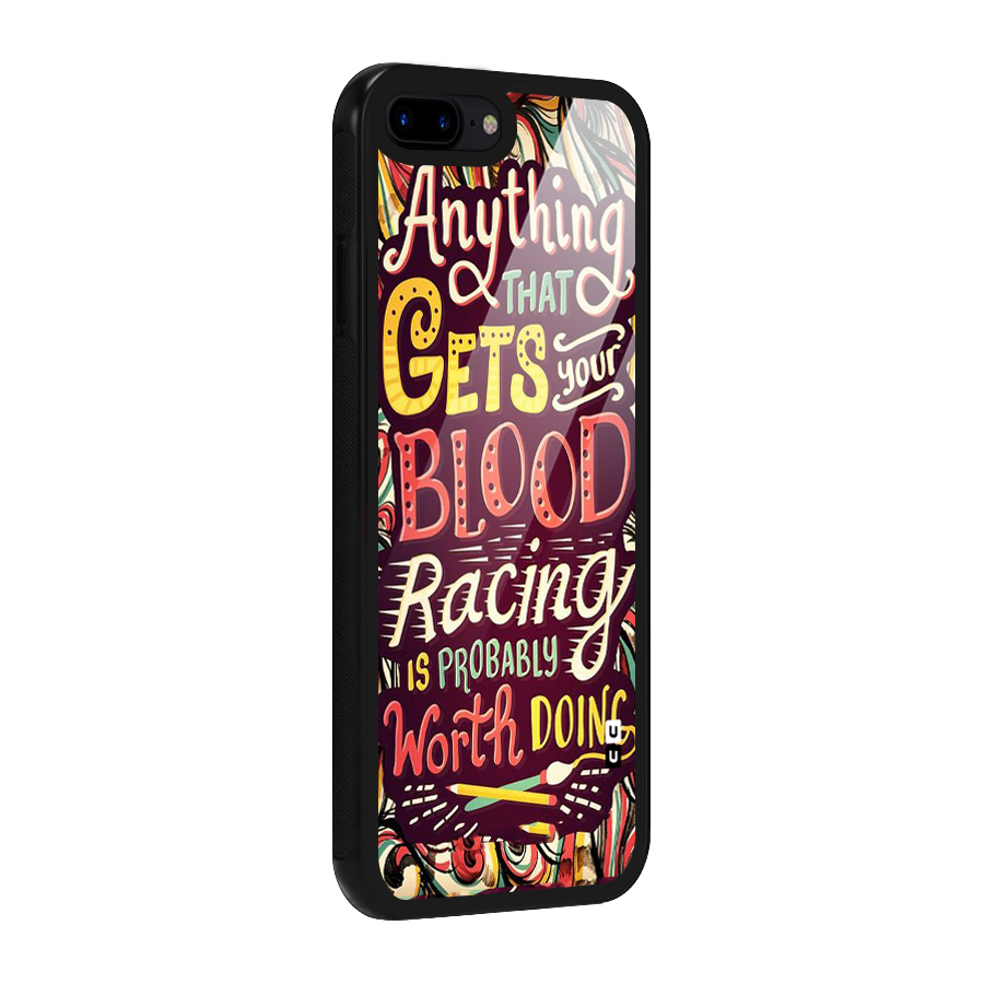 Blood Racing Glass Back Case for iPhone 7 Plus