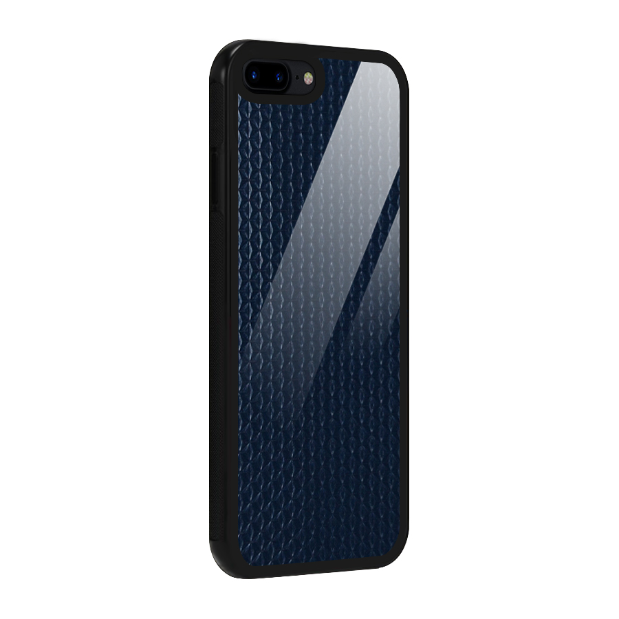 Blue-Pattern Glass Back Case for iPhone 7 Plus
