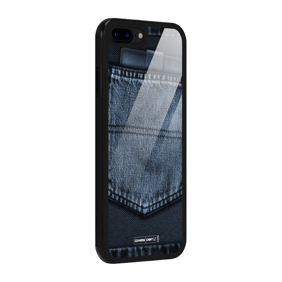 Blue Denim Glass Back Case for iPhone 7 Plus
